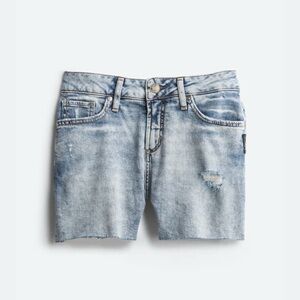 Silver Jeans Blue Distressed Jean Shorts